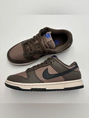 Womens Nike Dunk Low Brown Racer Blue leather Athletic Shoes size 6.5